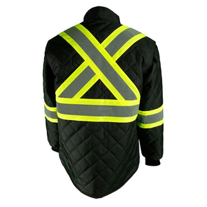 Chaqueta Cortavientos Impermeable Azul Marino Unisex de Último Diseño con Cremallera y Reflectores de Alta Visibilidad para Trabajo, Ropa de Seguridad Personalizada en Venta - Product Image 4
