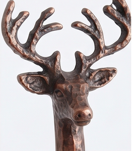 <b>Cheese</b> <b>Knife</b> <b>Set</b> Of 4 With Deer Head Handles Stainless Steel Blade Metal Construction Durable For <b>Cheese</b> Serving Use And Hotel - Product Image 2