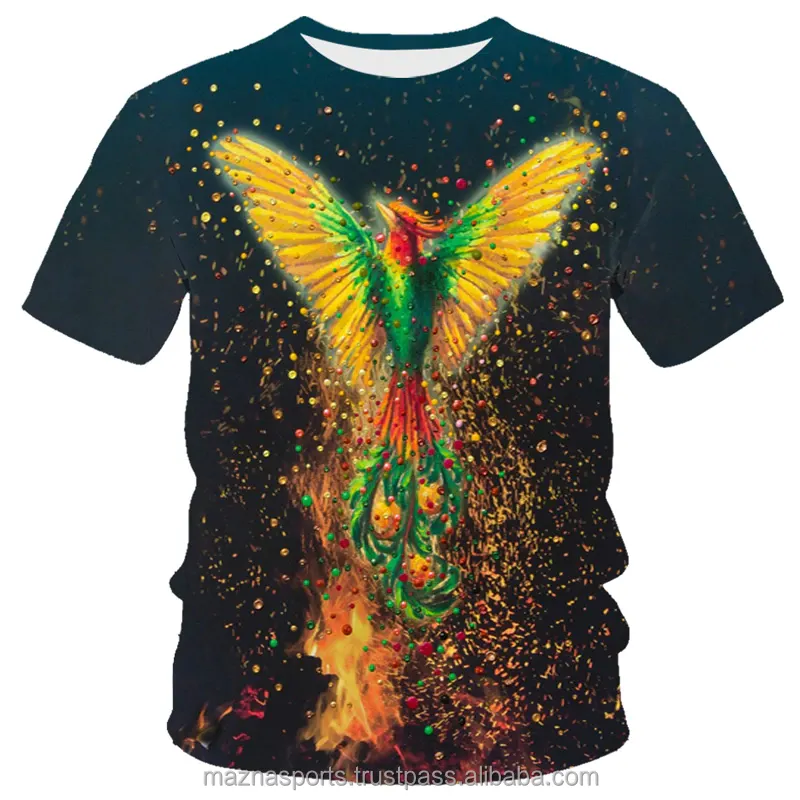 New Design And Flames Animal 3d Printed T Shirt For Men's T Shirt O'neck Short Sleeve Oversized T-shirt Top