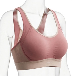 Sujetador Deportivo Rosa para Mujer, Transpirable, Tejido, con Soporte, Diseño Deportivo de Color Sólido - Product Image 3