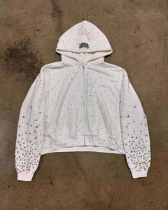 Custom 100% Cotton Drop Shoulder for Men Teens <b>Boys</b> and Girls Sheisty Design Hoodie Makers Rhinestone Hoodie Shiny Thick - Product Image 3