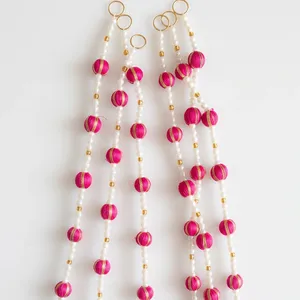 Élégante Guirlande Perlée Rose Lotus à Suspendre pour Décoration Murale, Portes, Fenêtres, Festivals, Mariages et Présentoirs Décoratifs - Product Image 3
