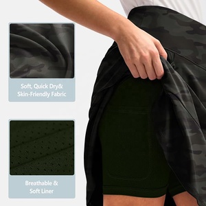 Vente en gros de vêtements de tennis avec short intérieur, jupes de tennis sexy taille haute pour femme, jupe de golf respirante - Product Image 4