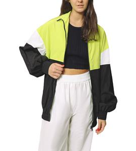 Nueva moda mujer Patchwork Color impermeable ligero cortavientos ropa activa al aire libre Color bloque chaqueta de verano para mujer - Product Image 1