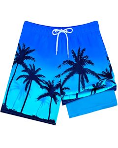 Shorts de bain pour garçons, séchage rapide, couleur unie, vêtements de plage minimalistes, shorts légers d'été, OEM - Product Image 1