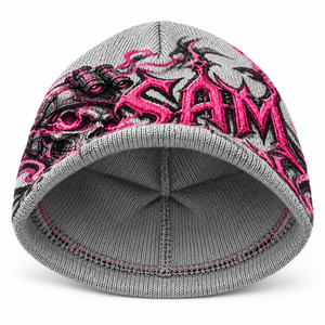Gorro SAM TACTICAL Estilo Punk con Calavera Bordada, Gris y Rosa, para Hombre, Invierno, Aire Libre, 56-58CM, Precio Económico, Personalizable - Product Image 5