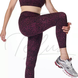 Leggings de Yoga para Mujer de Alta Calidad con Cordón Ajustable, Cintura Media, Tallas Grandes, Largos, de Spandex/Nylon, Ropa Deportiva, MOQ Bajo - Product Image 3