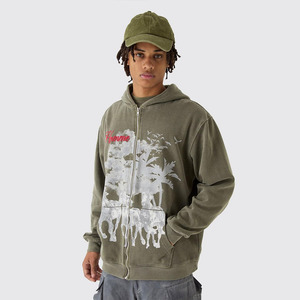 OEM Vintage Oversized Breathable Heavyweight 100% Cotton French Terry 480GSM Gym Wear Comfortable Sports Hoodies - Product Image 1