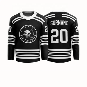 เสื้อเจอร์ซีย์ปักลายทแยงเสื้อฮอกกี้ชุดทีมพิมพ์ลายเสื้อฮอกกี้ - Product Image 6