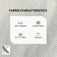 Fabricante Mayorista de Tela Tweed Pesada de 350 g/m², 97% Algodón, 3% Elastano, Teñida con Hilo, Tejido 3/1 Z, Elástica, Transpirable y Suave para Chinos