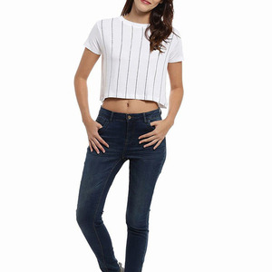 Wholesale High Quality New Custom Design Women Crop <b>Top</b> T Shirts Breathable Low Price Women Crop <b>Top</b> T Shirt - Product Image 4