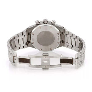 Montre Moissanite Iced Out VVS Diamant Hip Hop Cadran en Verre Acier Inoxydable Quartz Homme Bracelet 20mm - Product Image 5