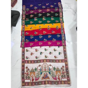 Sari Ligero de Viscosa Pura para Usar en Festivales de Verano, Ropa Casual de Oficina y Uso Diario, Disponible a Precio de Mayoreo - Product Image 4