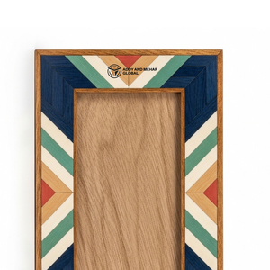 Luxury Handmade Wooden Photo <b>Frame</b> Artistic Mosaic Geometric Pattern <b>Frame</b> - Product Image 6