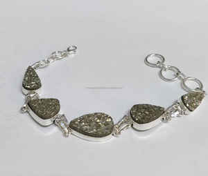 Pulsera Unisex de Alta Calidad con Cadena de Aleación y Cuarzo Rosa, Estilo Boho, con Piedras Naturales, Talla Única, Superventas - Product Image 4