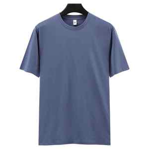 T-shirt uni de luxe en coton épais 240 GSM pour homme – T-shirt vierge surdimensionné avec logo brodé personnalisé pour marque streetwear - Product Image 4