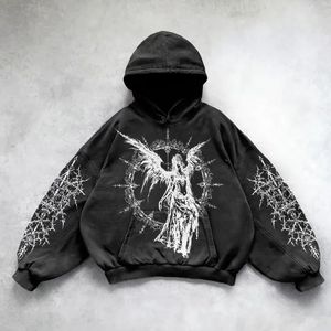 Custom Maroon Unisex Oversized Graphic <b>Zip</b> <b>Up</b> Hoodie Heavyweight Fleece Sweatshirt Tribal Spider Web Streetwear <b>Jacket</b> Hoodies - Product Image 5