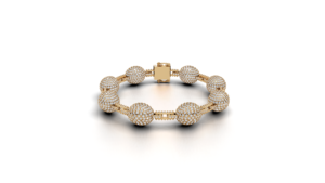 Hip Hop Iced Out Ball <b>Bracelet</b> for Men Women 925 Sterling <b>Silver</b> Rhodium Plated Moissanite Tennis Gift Micro Pave Setting - Product Image 3