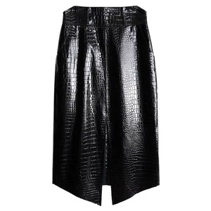 Jupe midi en cuir de luxe pour femme, taille haute personnalisée, design de créateur, qualité supérieure, service d'échantillons direct usine OEM ODM disponible - Product Image 1