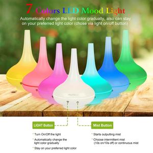 1Pc 200ml Cool Mist Ultrasonic Aroma <b>Diffuser</b> 7 Color LED Lights Waterless Essential <b>Oil</b> <b>Diffuser</b> for Office Home Room Study - Product Image 1