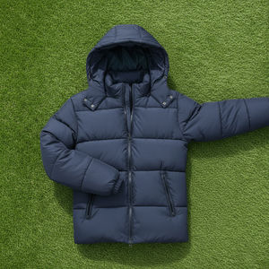 Chaqueta Bomber Acolchada de Algodón Cálida para Invierno OEM/ODM para Hombre, Color Sólido, Cortavientos, Transpirable, Impermeable, con Cierre de Cremallera y Botones - Product Image 5