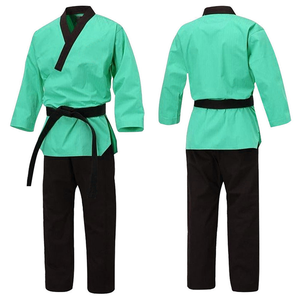 Custom Logo Unisex Adult Lightweight 280g Dobok Breathable Stretch Quick Dry Polyester/Cotton Taekwondo Training Competition - Product Image 6