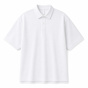 เสื้อยืดคอกลมทรงหลวมสำหรับผู้ชาย ผ้าถักโพลีเอสเตอร์/คอตตอน ระบายอากาศได้ดี เป็นมิตรกับสิ่งแวดล้อม น้ำหนัก 220GSM ลายเรียบด้านหน้า - Product Image 2