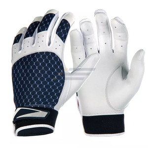 Gants de frappeur de softball en cuir personnalisables, fermeture auto-agrippante, respirants, séchage rapide, durables, pour joueurs droitiers, taille XXL, noirs - Product Image 3