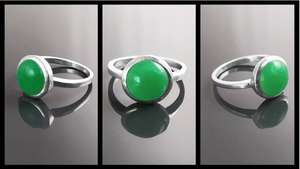 แหวนหยกเขียวแท้ เงินแท้ 925 เครื่องประดับนำโชคสำหรับผู้หญิง ของขวัญเรียบง่ายสำหรับเธอ - Product Image 6