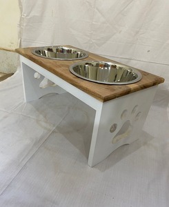 High Quality Adjustable Wooden <b>Dog</b> <b>Feeder</b> Table Double Bowls or Comfortable Feeding Stand for <b>Dogs</b> Available for Sale - Product Image 1