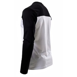 เสื้อยืดคอกว้างแขนยาวผู้ชาย ผ้าถักโพลีเอสเตอร์ผสมคอตตอน 100% ทรงปกติ สวมใส่สบายๆ เสื้อยืดคอกว้างผู้ชาย - Product Image 4