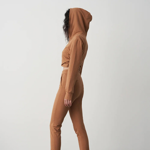 Survêtement unisexe d'hiver à capuche, imprimé uni, évasé, respirant, écologique, vêtements personnalisés - Product Image 3