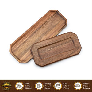 Juego de Bandejas de Servir de Madera de Acacia de Lujo, Ecológicas y Hechas a Mano con Diseño Único para Charcutería/Aperitivos/Galletas/Quesos - Product Image 4
