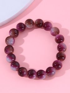 Bracelet en perles de résine acrylique, bracelet extensible tendance pour femmes, accessoires de bijoux faits à la main - Product Image 6