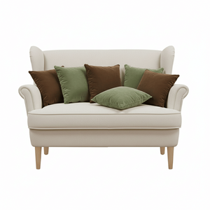 SOGA Lot de 6 housses de coussin décoratives en velours 45 cm, marron intense et vert sauge, pour salon ou chambre à coucher - Product Image 1