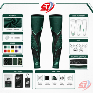 Manchons de compression personnalisés pour le cyclisme et la course à pied, protection solaire UV, respirants, antidérapants, fournisseur OEM - Product Image 3