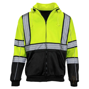 Vêtements de sécurité réfléchissants à haute visibilité, respirants, veste d'hiver pour agents de sécurité, sweat-shirt à haute visibilité pour hommes, certifié CE, séchage rapide - Product Image 4