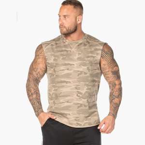 Premium <b>Men</b> Stringer Tank Top 100% Polyester <b>Sleeveless</b> Breathable O-Neck 220g Bodybuilding Gym Wear OEM Service Wholesale - Product Image 1
