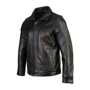 Meilleur prix IBRATEX INTERNATIONAL – Blouson en cuir personnalisé pour homme, mode hiver, respirant, écologique, coupe-vent, haute qualité - Product Image 4