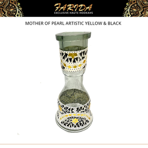 Farida <b>Hookahs</b> Widely Selling Luxury Gold Plated Decorated Mother Pearl Artistic Yellow Black Stainless Steel Egyptian <b>Hookahs</b> - Product Image 4