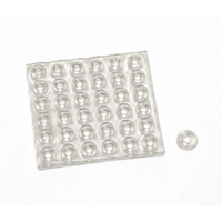 Butoirs de tiroir plats transparents en PVC, auto-adhésifs, protection de surface 21x10mm