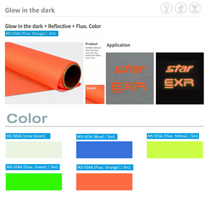 Papel y Película de Transferencia HTV Flex de Primera Calidad que Brillan en la Oscuridad, Hechos en Corea para Proyectos Creativos de Bricolaje - Product Image 4