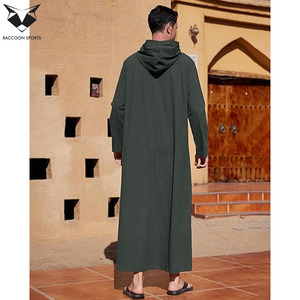New Arrival <b>Men</b> Modest Tech <b>Thobe</b> Minimal Design Muslim Jubba Lightweight Casual Wear Traditional Polyester Anti-Wrinkle - Product Image 4