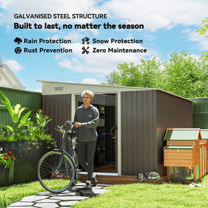 Grande Casetta da Giardino Moderna in PVC Effetto Legno Impermeabile - Ecologica - Product Image 5