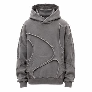 Regular Fit Hooded Sweatshirt Solid Design Men's Knitted Cotton <b>Raglan</b> Sleeve Quick Dry Breathable Eco-Friendly Pullover Autumn - Product Image 2