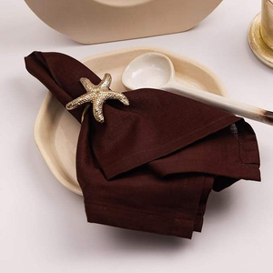 Anneaux de serviette de luxe en métal doré, motif clé grecque découpée, boucle porte-serviette pour mariage, hôtel, dîner de prestige, décoration de table de banquet - Product Image 2