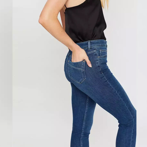 High Quality New <b>Denim</b> Women Jeans Pant Super <b>Stretched</b> Wide Leg Jeans Customized Design Women's Jeans OEM Service - Product Image 4
