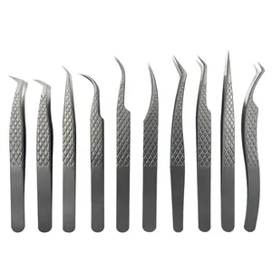 Pinzas para Pestañas de Acero Inoxidable Duraderas con Logotipo OEM, Herramienta de Belleza Profesional 100% de Alta Calidad a Bajo Precio - Product Image 1