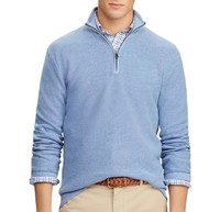 Jersey de punto de algodón de manga larga con cremallera de un cuarto estilo coreano para hombre, otoño/invierno, OEM, holgado, 220g, con logo frontal