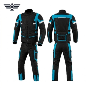 Traje de Motocicleta para Hombre, Cordura, Negro y Azul, Manga Larga, Resistente al Viento, Secado Rápido, Transpirable, para Todas las Estaciones, Ropa de Carreras de Aventura - Product Image 3